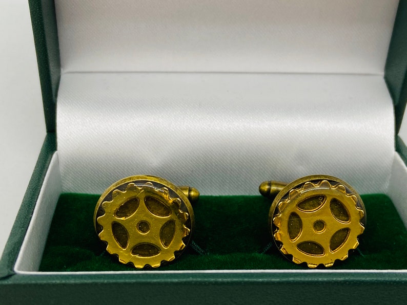 Steam Punk Cufflinks Antique Bronze