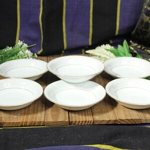 Vintage Noritake Bone China Cereal Bowls - Gold Rimmed Set of 7