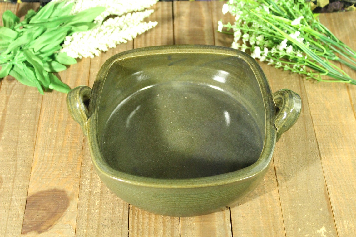 Handmade Pottery Casserole Bakeware Dish With Handles Basket Etsy