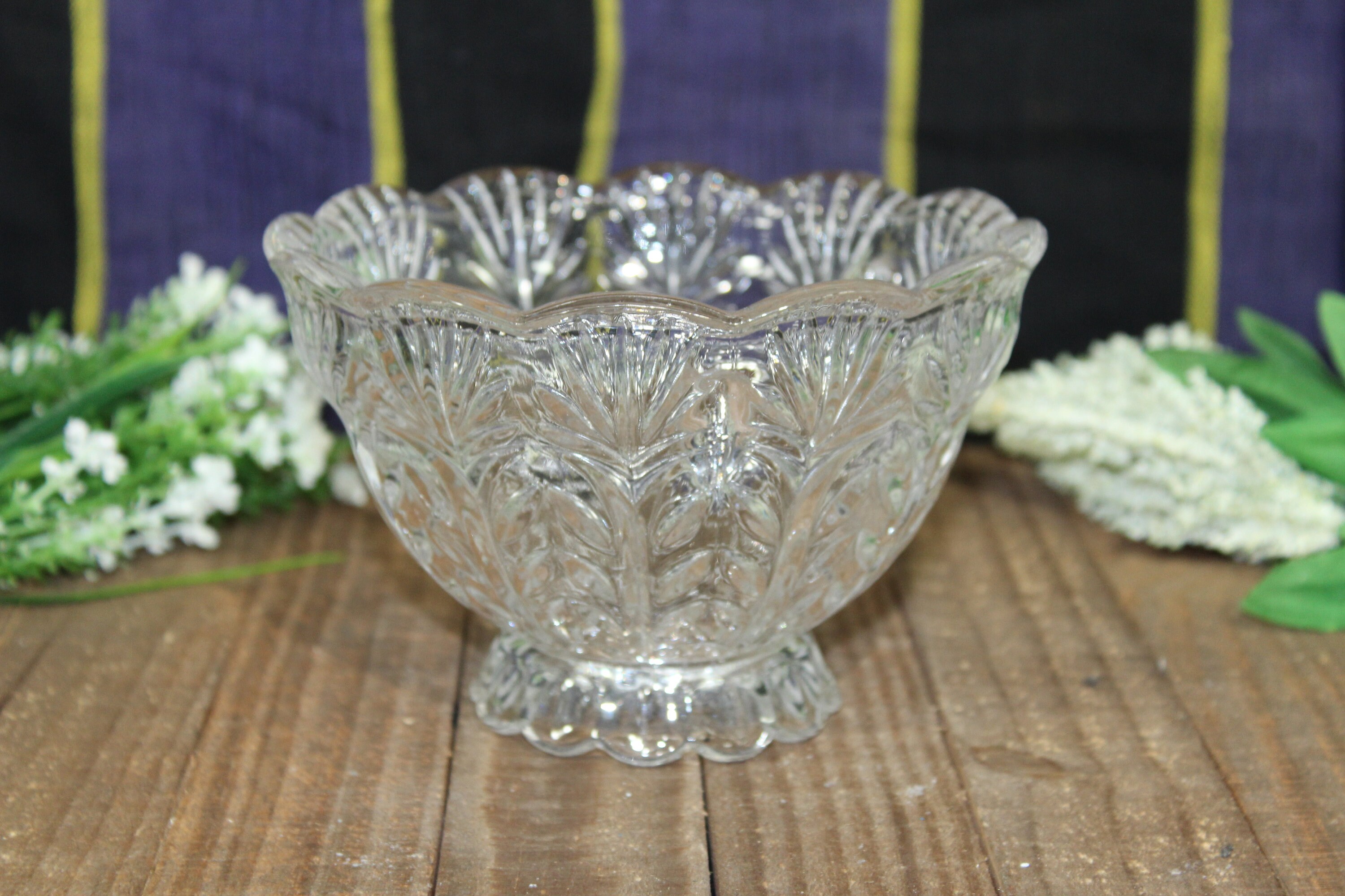 Vintage Clear Textured Glass Lamp Shade 4in X 6in Home Decor Etsy