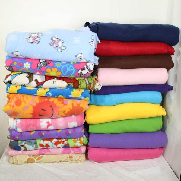 Polar Fleece Multiple Colors, Patterns, and Sizes Blanket Material Fabric Cloth Holiday Animals