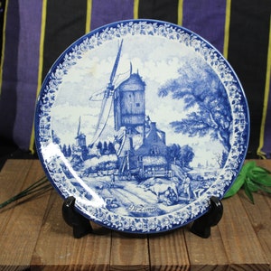 Vintage Delfts Blue Porcelain Wall Plate: Chemkefa Holland Decor (11.5in)