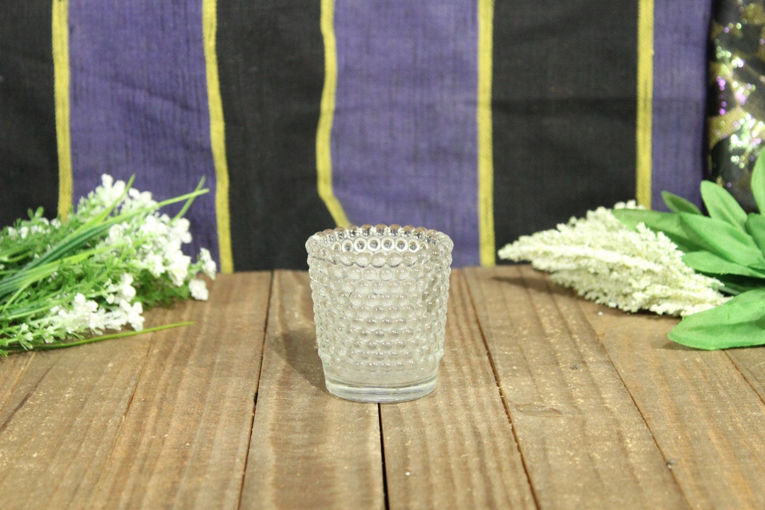 Textured Dimpled Glass Tea Candle Holder 3in X 2in Home Decor Living - Etsy