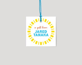 Personalized Gift Tags (Sunshine)
