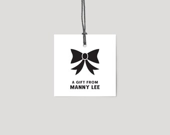 Personalized Gift Tags (Minimalist, Bow)