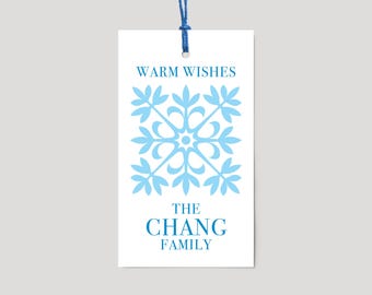 Personalized Gift Tags (Christmas, Classic, Snowflake)