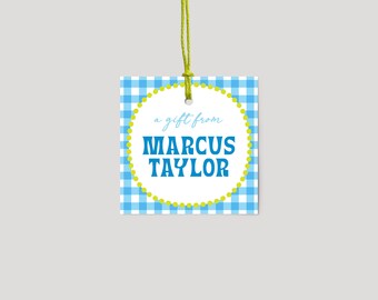 Personalized Gift Tags (Gingham)
