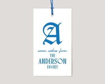 Personalized Gift Tags (Initial, Classic)