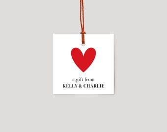 Personalized Gift Tags (Heart)