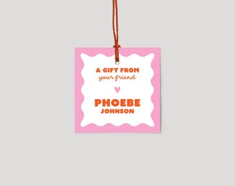 Personalized Gift Tags (Wavy Border)