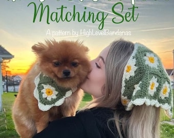 The Daisy Bandana Matching Set - PDF Häkelanleitung