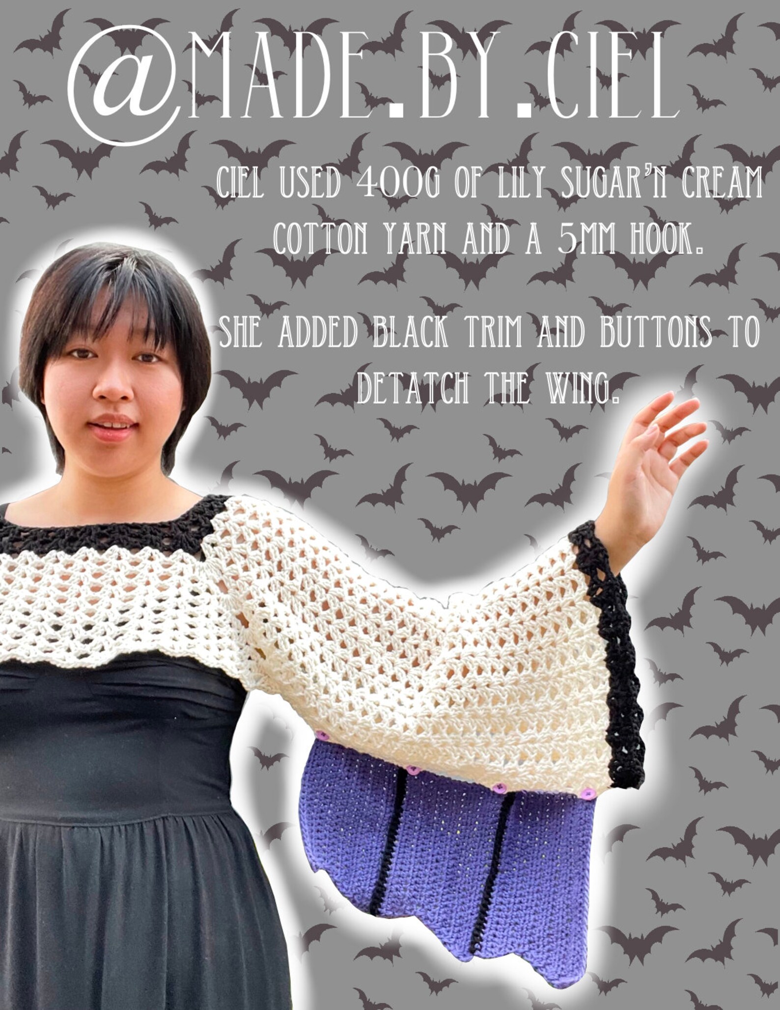 The Bat Wing Sleeves - Crochet PDF Pattern - Etsy