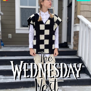 The Wednesday Vest - Crochet PDF Pattern