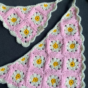 The Daisy Bandana Matching Set Crochet PDF Pattern image 3