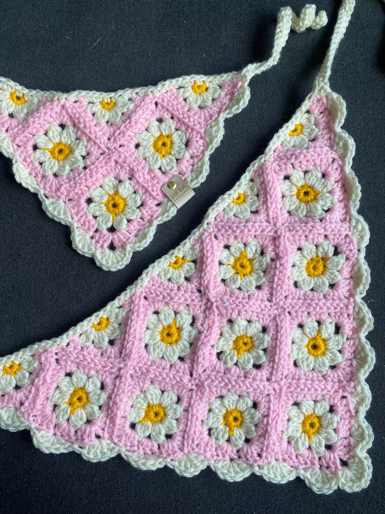 The Daisy Bandana Matching Set Crochet PDF Pattern image 3