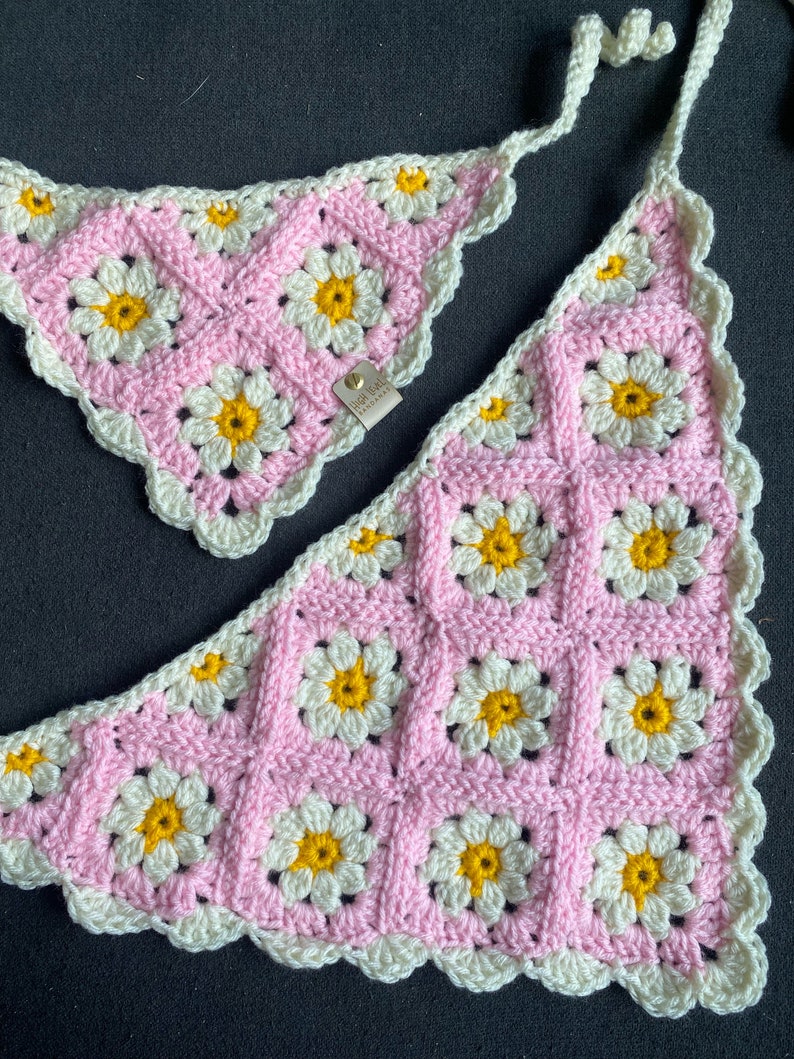 The Daisy Bandana Matching Set Crochet PDF Pattern Etsy