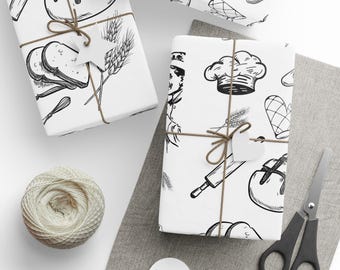 Baking Wrapping Paper, Sourdough Gift Wrap, Foodie Present