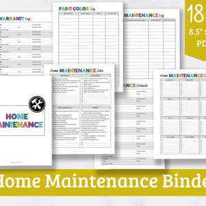 The Ultimate Home Maintenance Planner - Home Maintenance Binder with Maintenance Checklist and Tracker - version 2.0