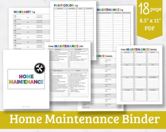 The Ultimate Home Maintenance Planner - Home Maintenance Binder with Maintenance Checklist and Tracker - version 2.0