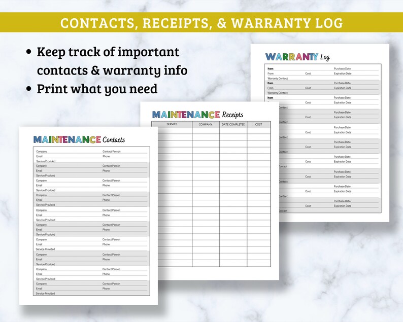 The Ultimate Home Maintenance Planner - Home Maintenance Binder with Maintenance Checklist and Tracker - version 2.0 image 4