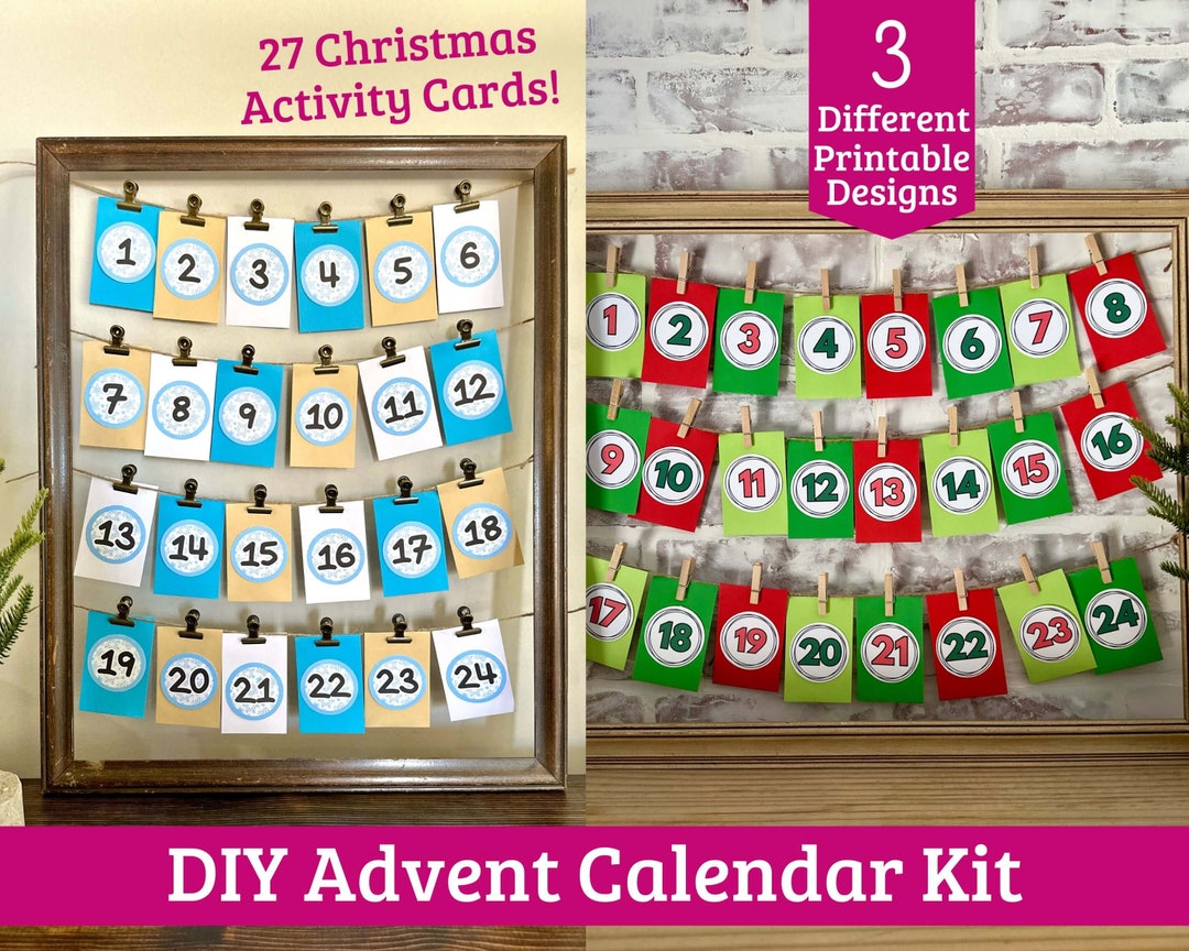 DIY Advent Calendar Printables - Advent Calendar Numbers and Christmas ...