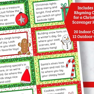 Christmas Scavenger Hunt Clues - 32 Printable Rhyming Christmas ...