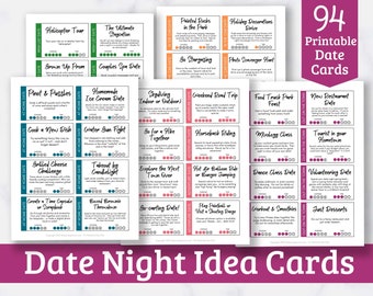 Date Night Idea Cards - 94 Printable Date Cards with Awesome Date Ideas!