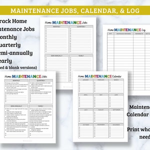 The Ultimate Home Maintenance Planner - Home Maintenance Binder with Maintenance Checklist and Tracker - version 2.0 image 3