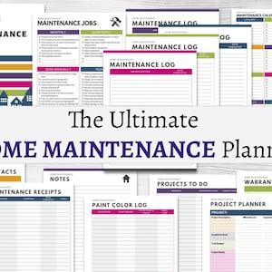 The Ultimate Home Maintenance Planner - Home Maintenance Binder with Maintenance Checklist and Tracker