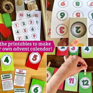 DIY Advent Calendar Printables - Advent Calendar Numbers and Christmas ...