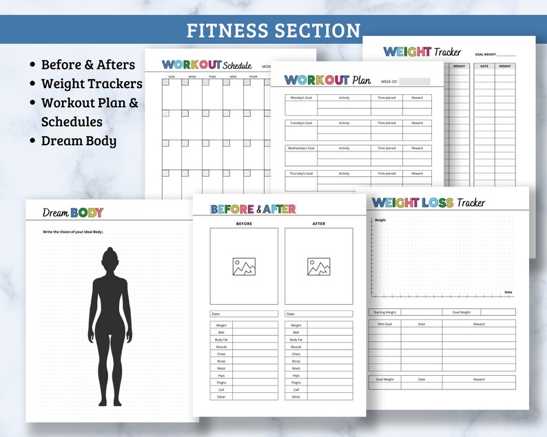 Hälso- och fitnesspärm - Håll koll på information och mål om hälsa, fitness och medicin! bild 5