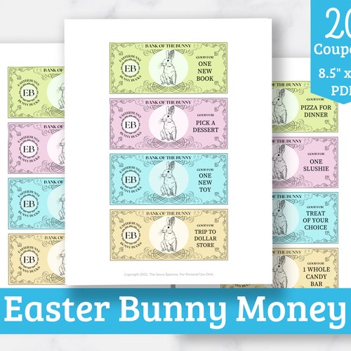 Printable Easter Egg Fillers Easter Coupons Bunny Bucks Etsy Printable Easter Egg Fillers Easter Coupons Bunny Bucks Etsy