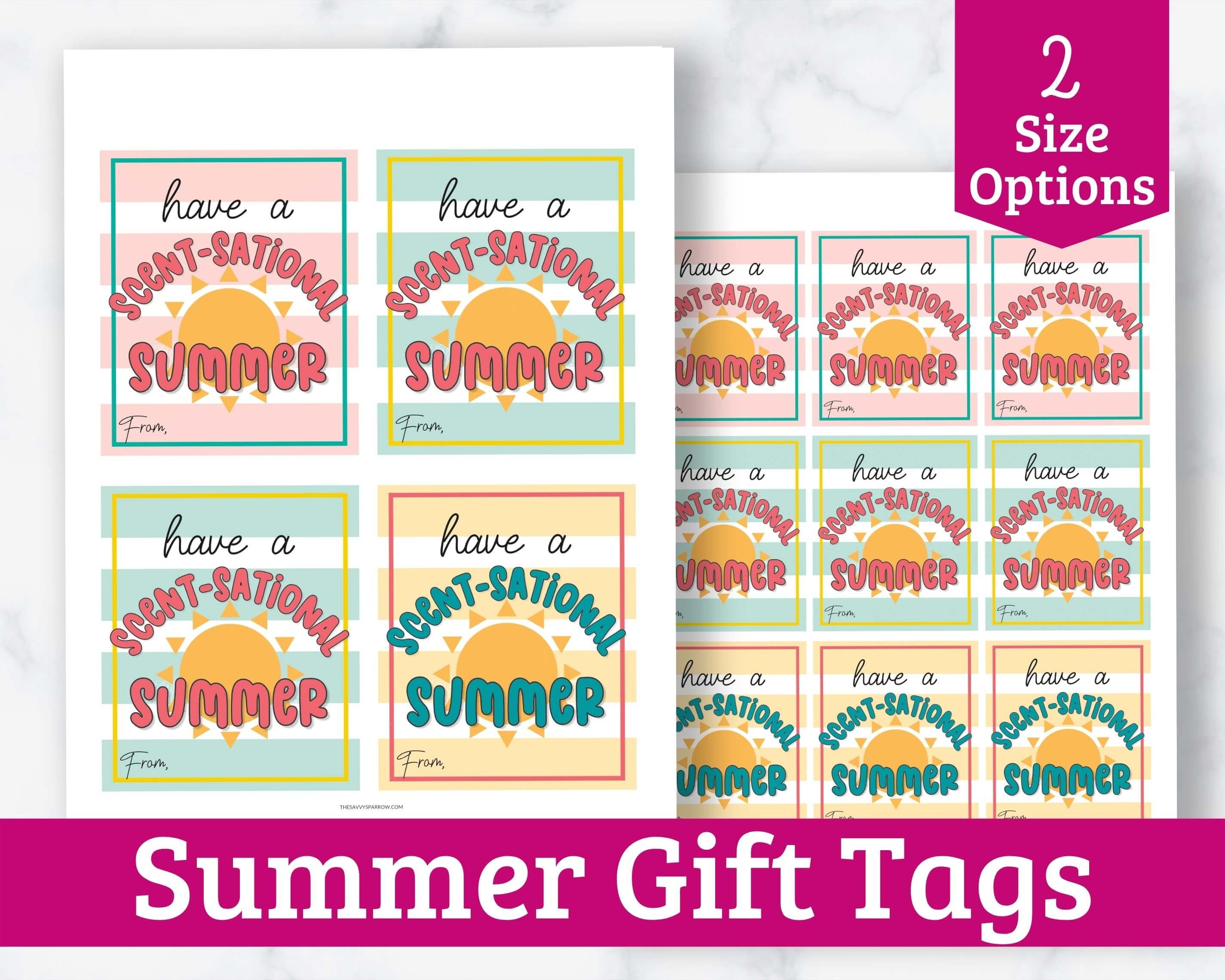 Summer Gift Tags Printable Have a Scentsational Summer Gift Tags for