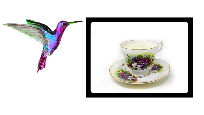 Blessing Set Vintage Teacup Candle