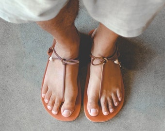 Sandales de voyage pour hommes en cuir fabriquées à la main - Fabriquées à Hawaï