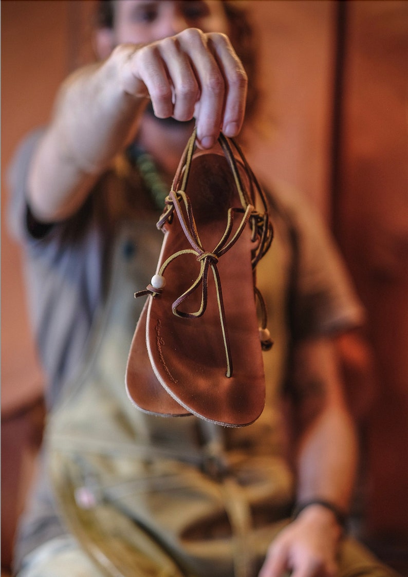 Hand Made Leather Men's Traveler Sandal Made in Hawaii image 6