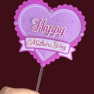Happy Mothers Day Cake Topper, cake topper,Mothers day Cake topper,Happy mom day cake topper-more colors