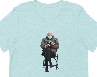 Bernie Mittens Sanders Meme Funny Political Short-Sleeve Unisex T-Shirt