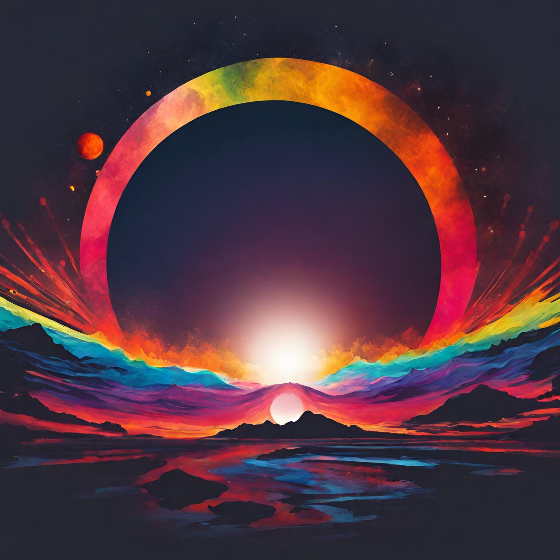 Solar Eclipse Svg, Total Eclipse, April 8 2024, Artistic, Cosmic Sun