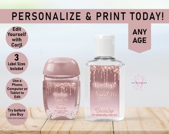 Download Sweet 16 Sanitizer Etsy