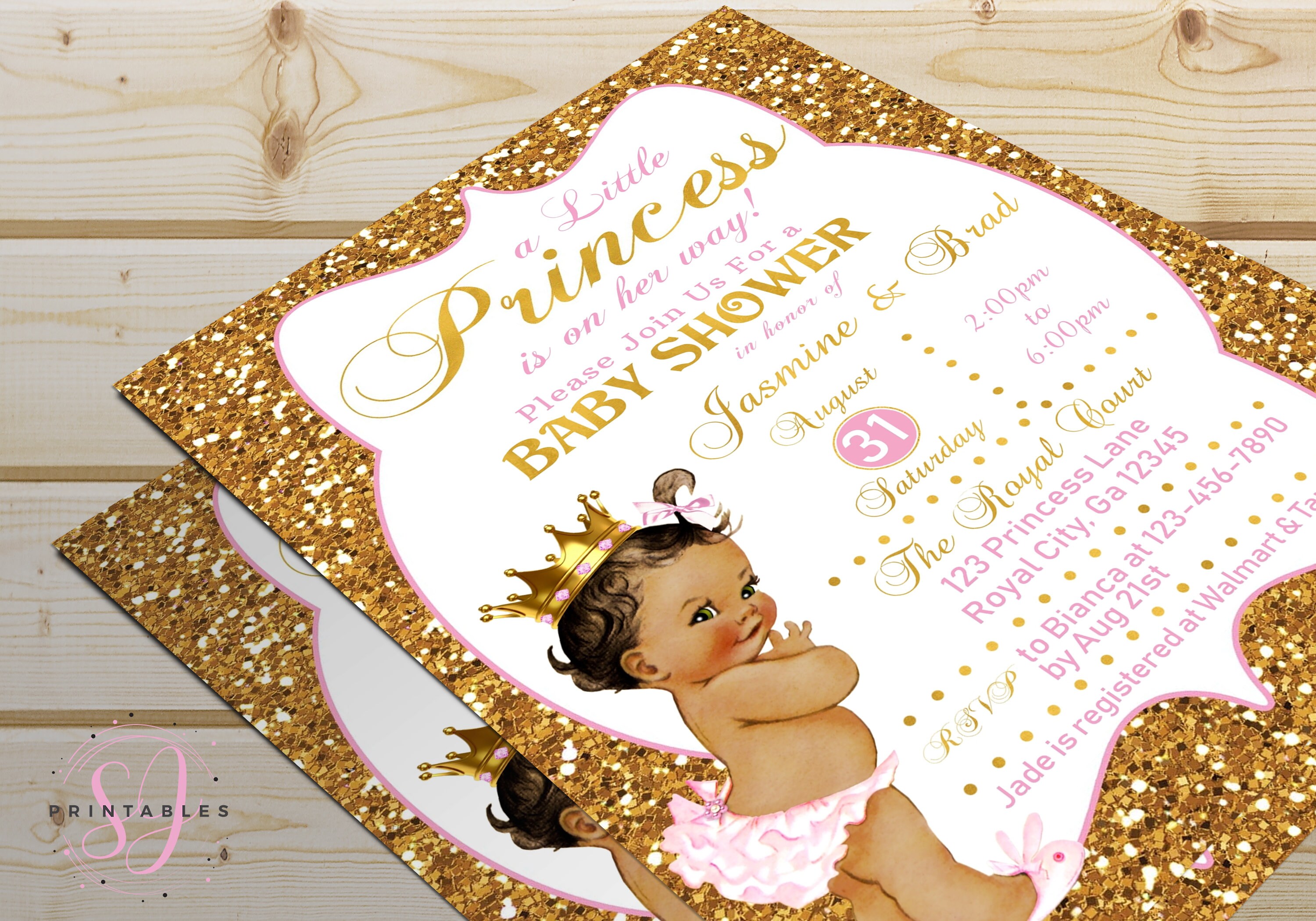 Little Princess Baby Shower Invitation Princess Invitation Etsy