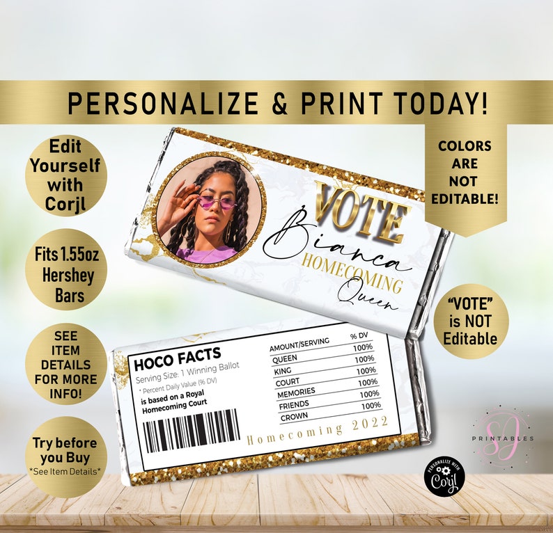 Vote Candy Homecoming Hershey Candy Wrapper, Homecoming Queen, Hoco 2023, Candy ...