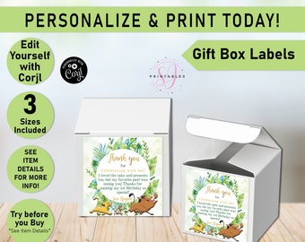 Lion King THANK YOU Favor Stickers, The Lion King Stickers, Birthday, Baby Shower, Gender Reveal, Thank You, Lion King Party, gift box, L03
