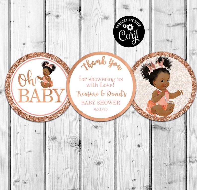 EDITABLE Rose Gold Cupcake Toppers Princess Cupcake Toppers Etsy