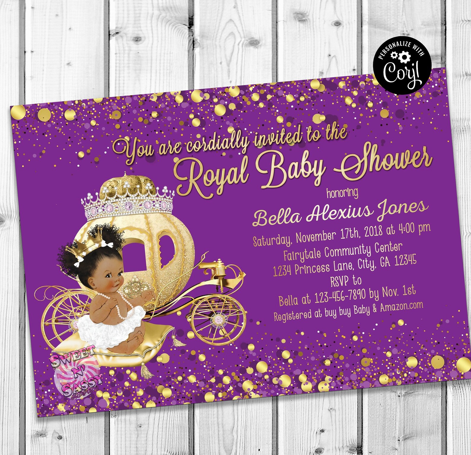 Little Princess Baby Shower Invitation Princess Invitation Etsy