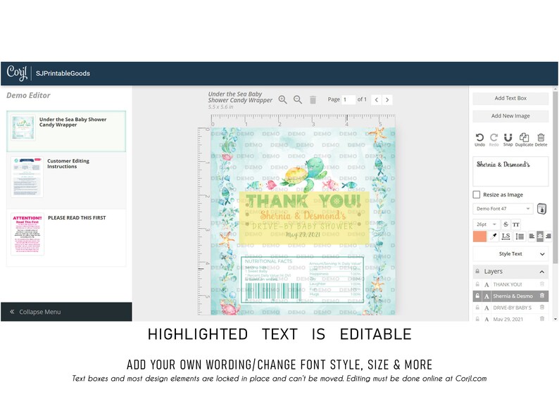 Under the Sea Baby Shower Chocolate Bar Wrapper Hershey Candy - Etsy