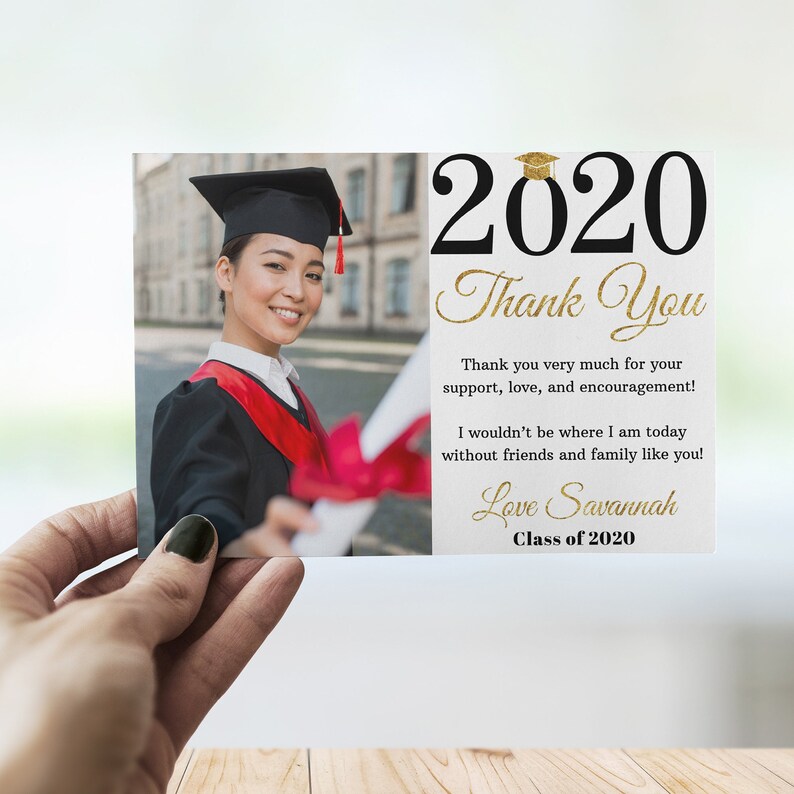 Graduation Thank You Cards Class of 2020 College