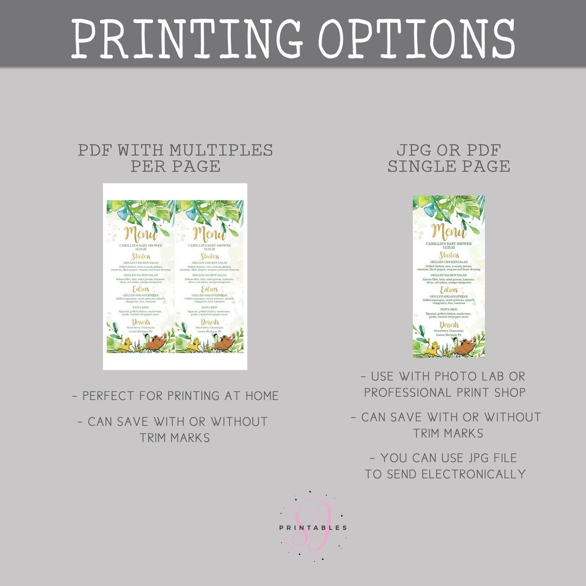 Lion King Baby Shower Menu, Simba, Menu, Little King, Boy, the Lion ...