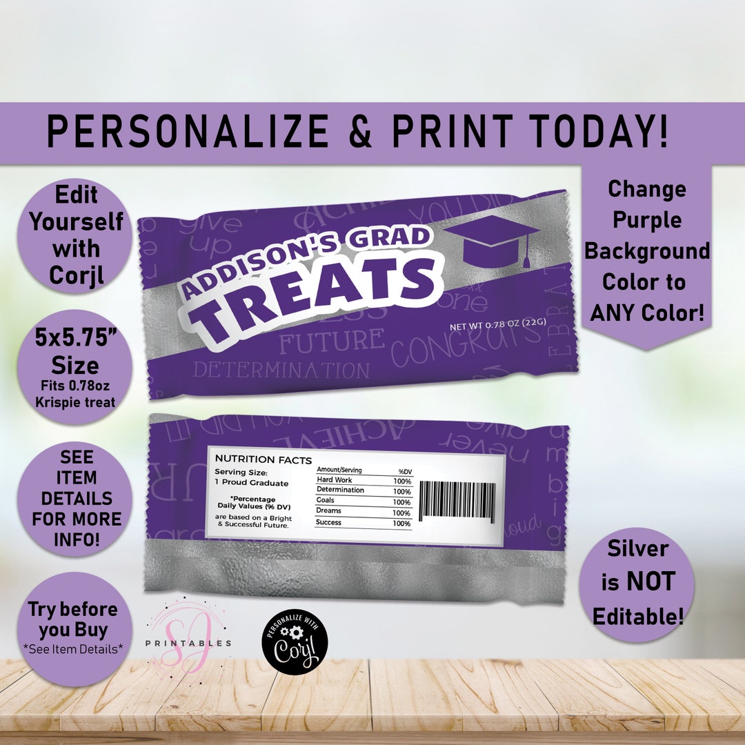 Silver Foil and ANY Other COLOR Graduation Rice Krispie Treats, Rice ...