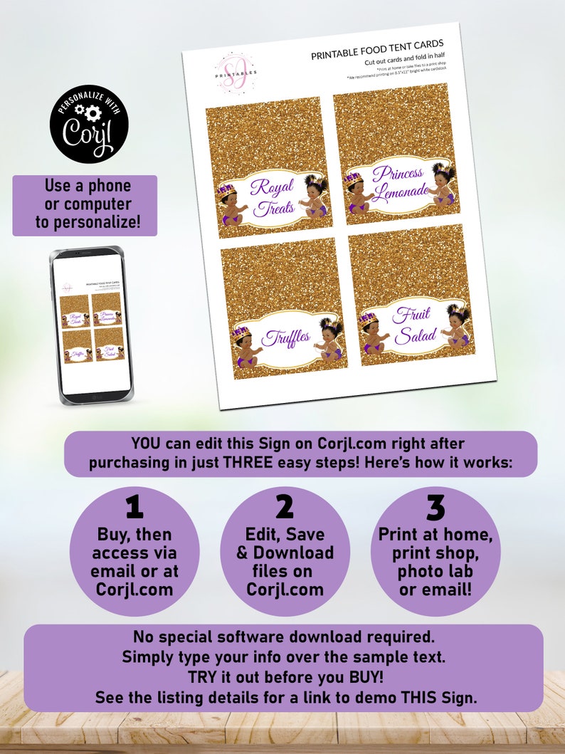 TWINS Baby Shower Food Tent Card Printable Baby Shower Food Etsy